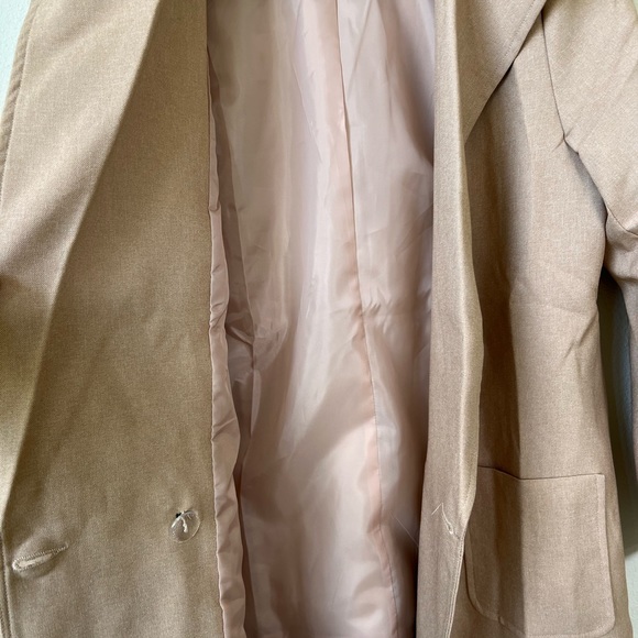 Blazer NWOTs women's large brown camel tan double breast - Picture 5 of 8